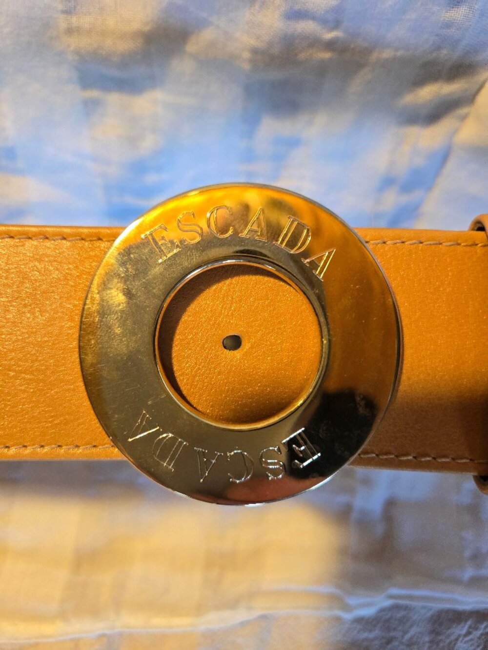 ESCADA Tan leather belt, size 42
